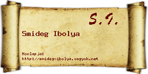 Smideg Ibolya névjegykártya